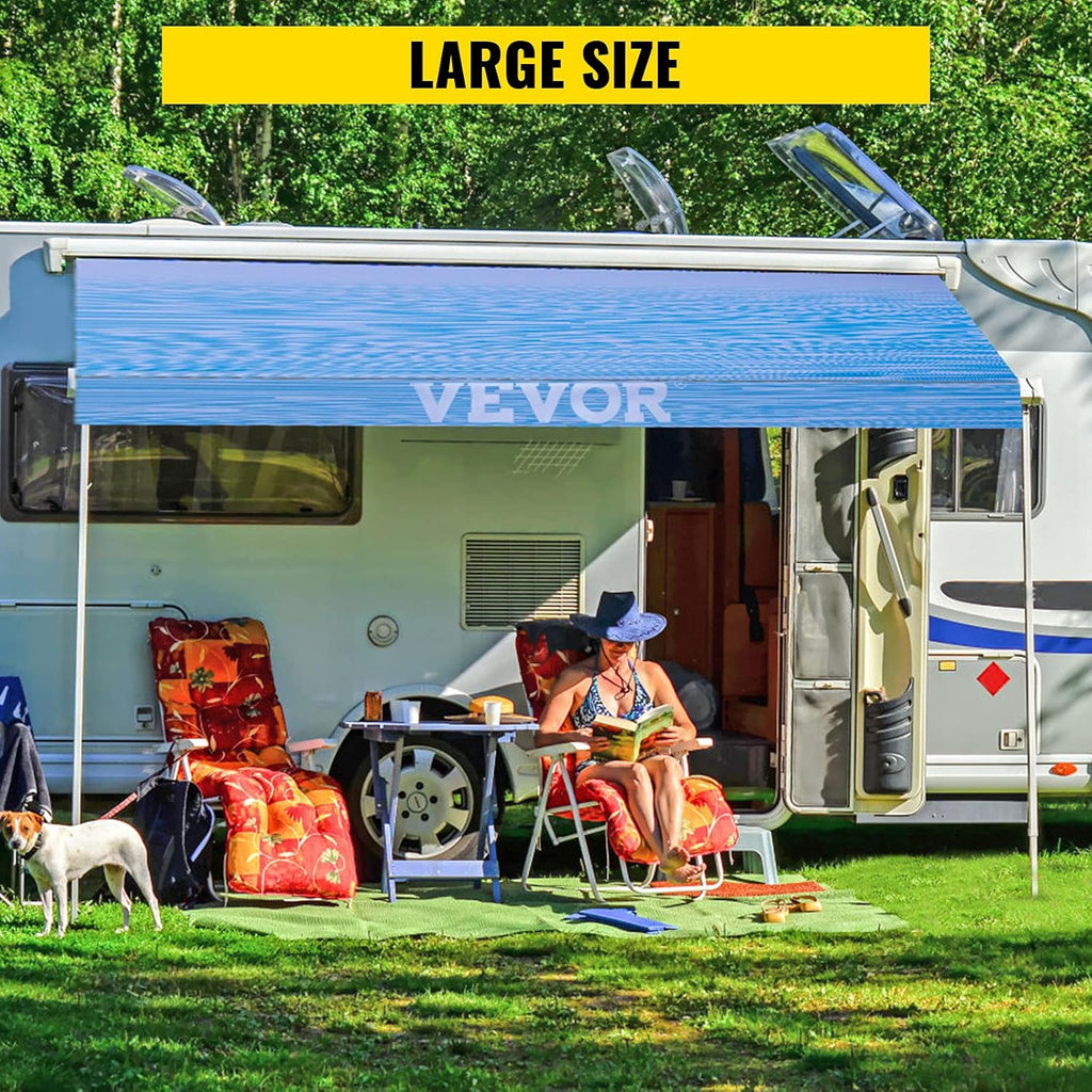 Ocean Blue 15oz Vinyl RV Awning Replacement Canopy F153445