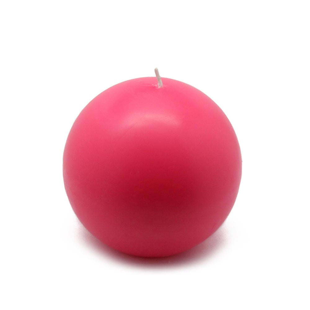 Hot Pink Ball Candles 12Pcs C74190