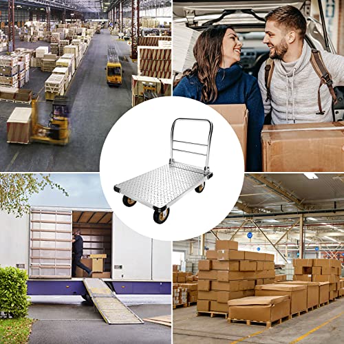 Portable Folding Flatbed Cart with 5'' Wheels V6954