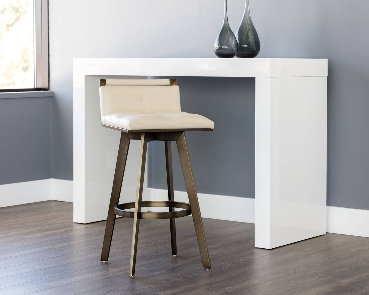 Cream Swivel Bar Stool S7414