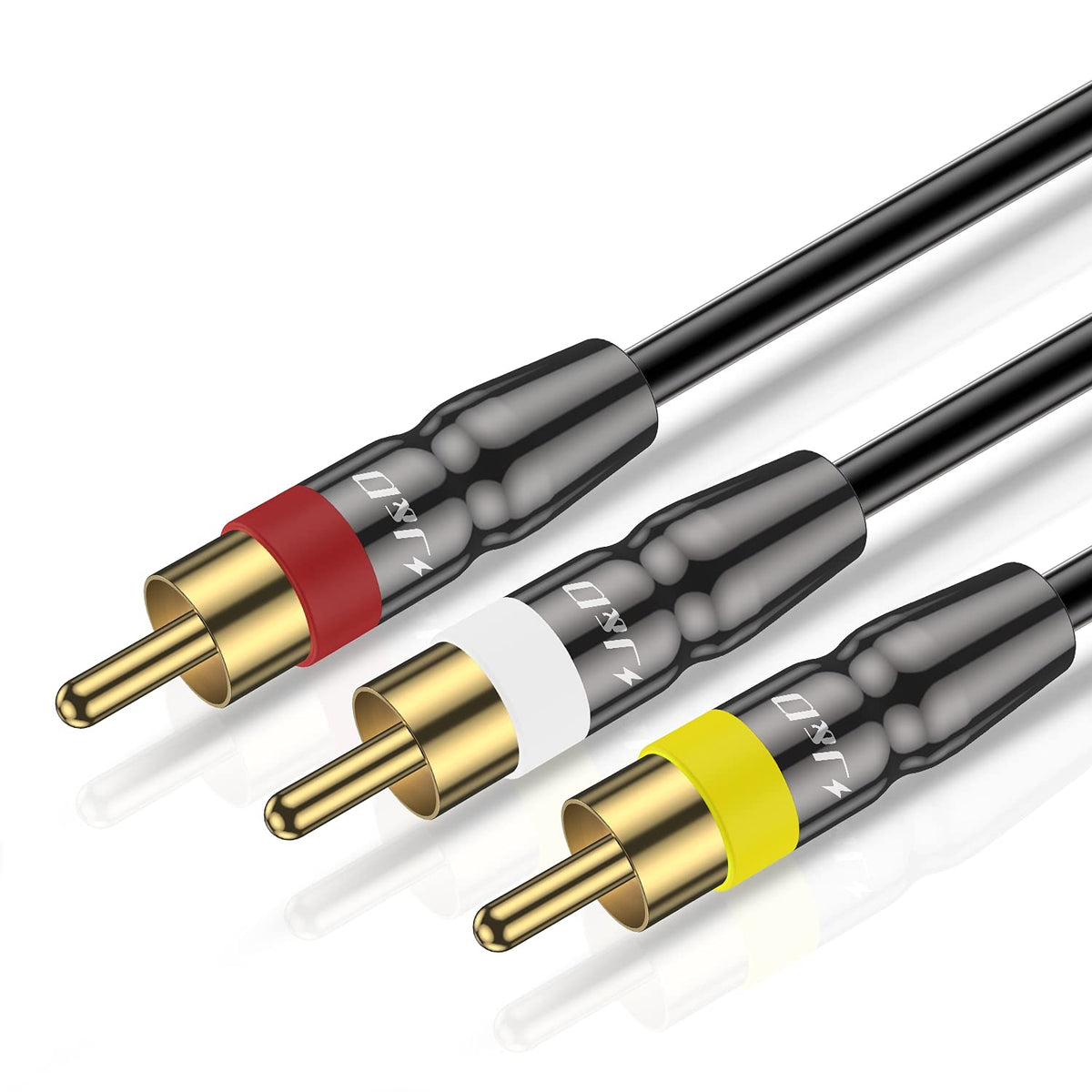 3RCA to 3RCA Cable, Gold Plated RCA Cable, 10 Feet T6250