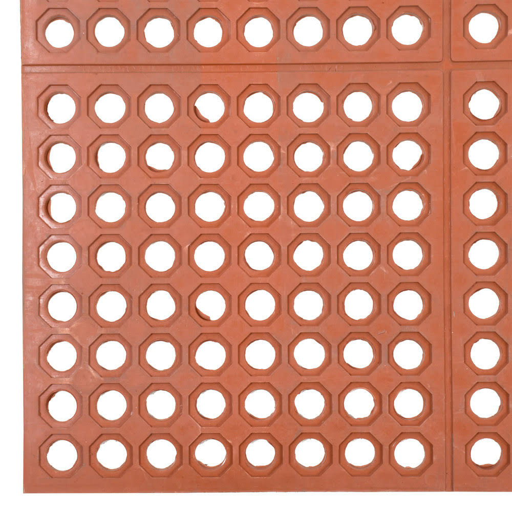 Red Commercial Rubber Mat 3 x 5 Feet M63914