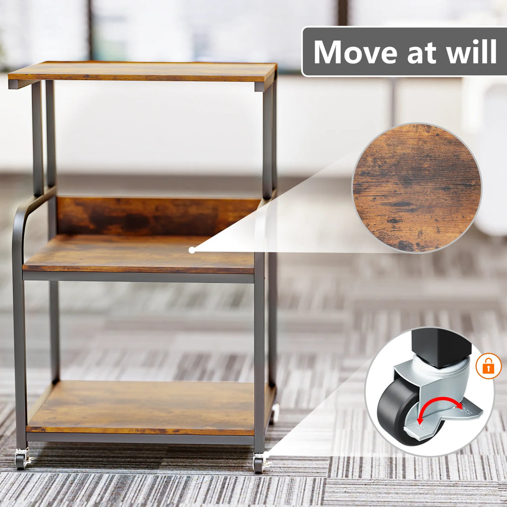 Large 3 Tier Printer Stand with Wheels L6552