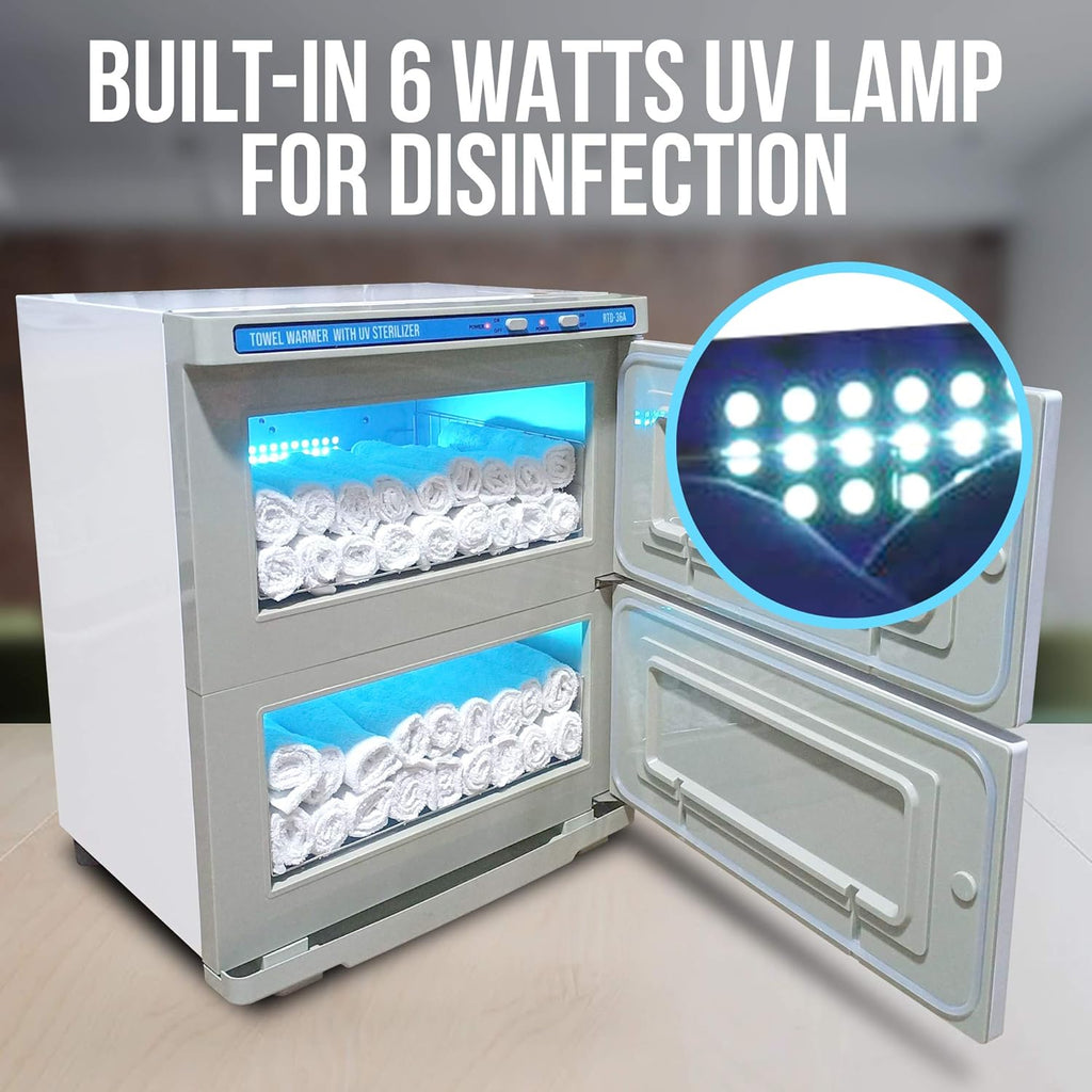 UV Towel Warmer with 36L Capacity, 2-in-1 Spa Hot Towel Warmer and UV Sterilizer H24390
