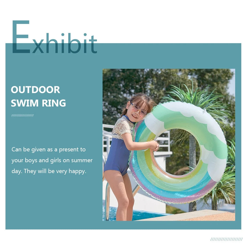 Floating Swimming Ring Inflatable Sequin Design F641