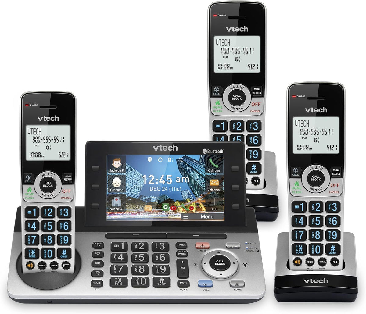 3-Handset Expandable Cordless Phone with Answering System O241