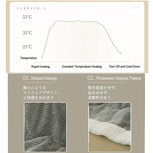 Kotatsu Table Blanket with Electric Heater, Japanese Furniture Futon Floor Table Set, Wooden Coffee Table H875331