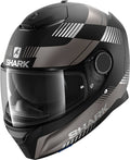 Black Anthracite Silver Motorcycle Helmet L191