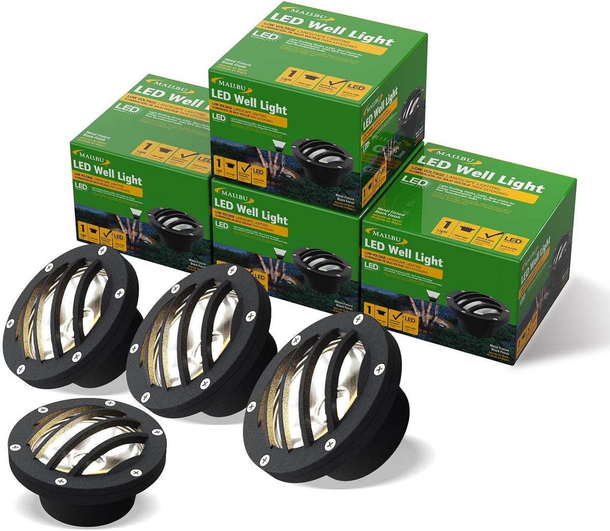4 Pack LED Low Voltage Landscape Well Light M89813