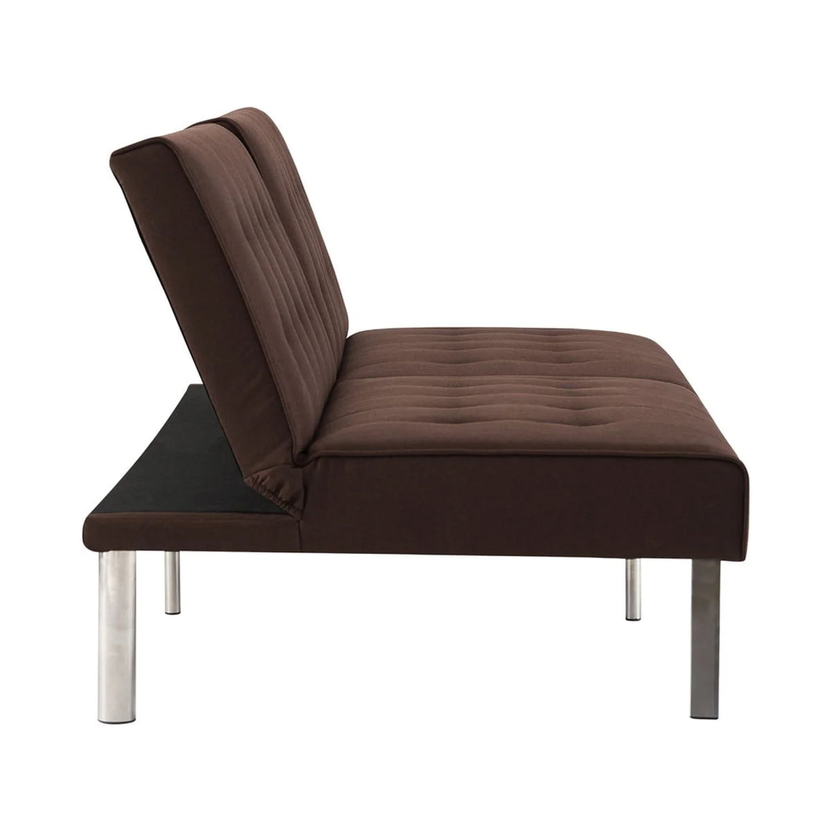 Espresso Linen Tufted Split Back Futon Sofa V755