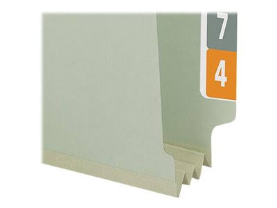 Legal Size End Tab Classification Folders with Fasteners, 25 Box X501