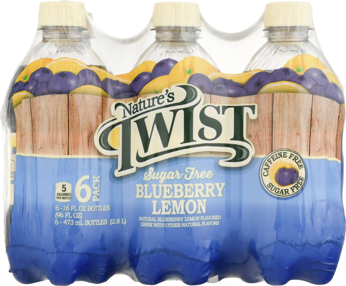 Sugar Free Blueberry Lemon Juice Drink, 16 fl oz 6 Pack Bottles E951553
