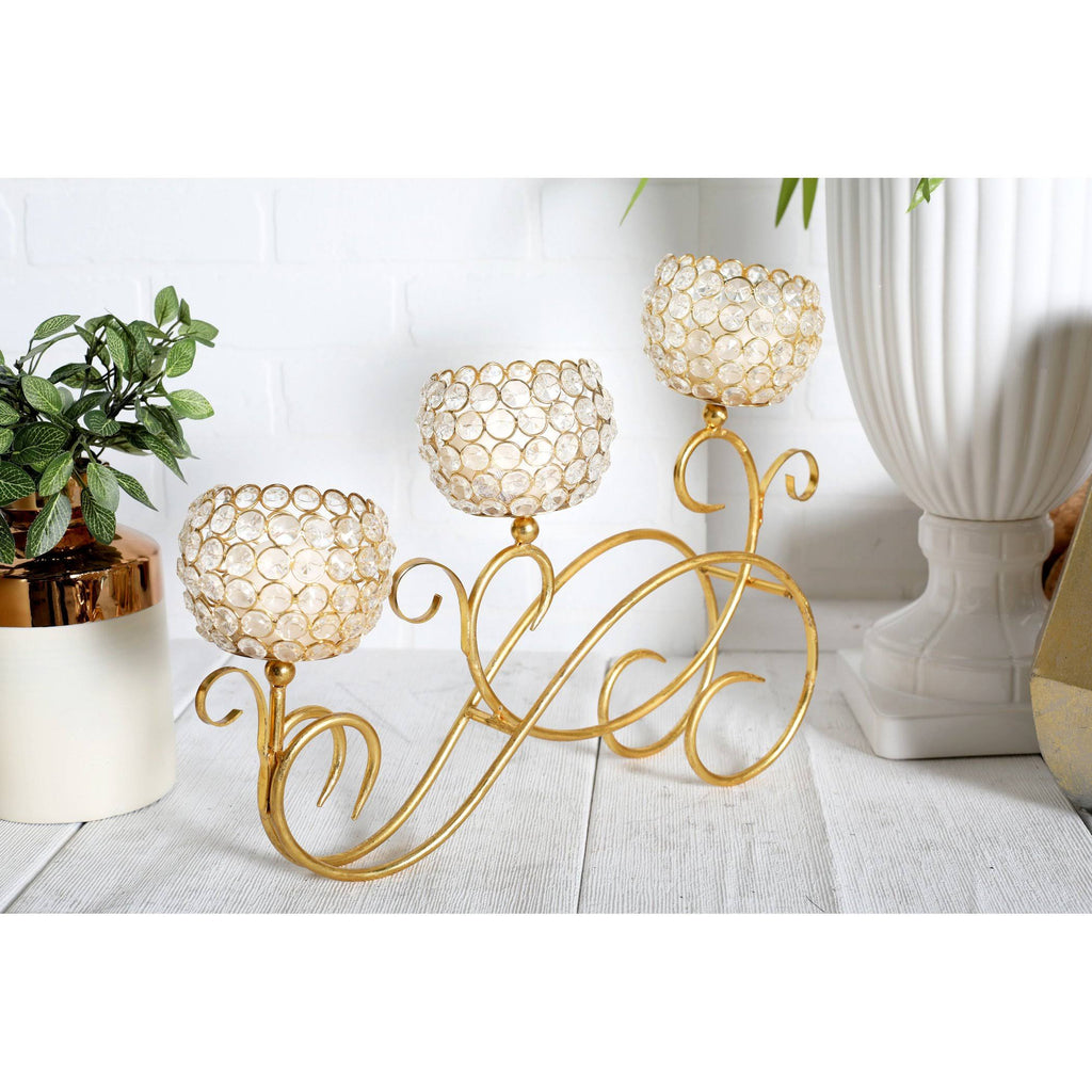 Gold-Tone Candle Holder U543