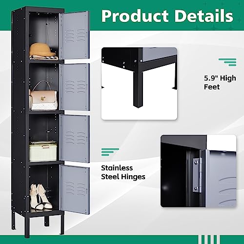 Gray 5 Door Steel Storage Cabinet W220