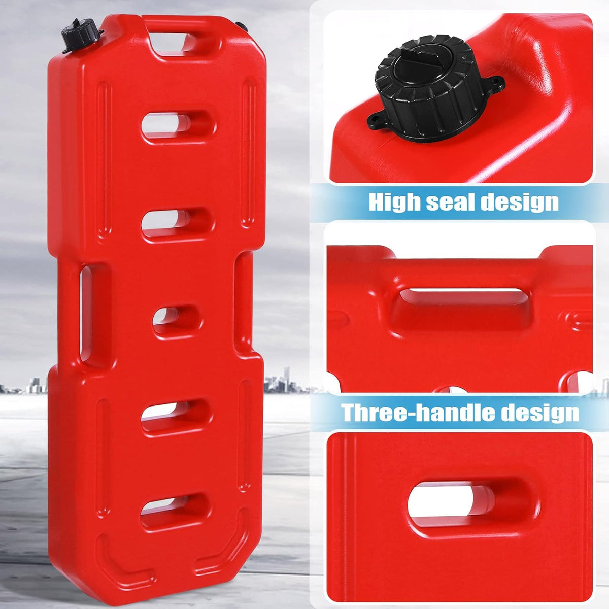 20 L Gasoline Pack Fuel Can Red Pack of 2 B7515