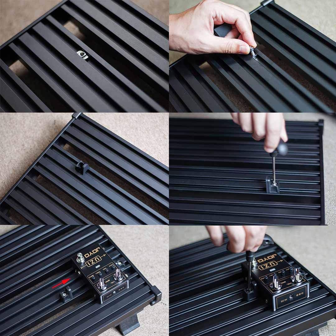 Aluminum Alloy Guitar Pedal Board with Carry Bag P9491