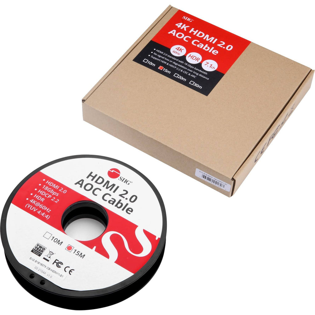 4K HDMI 2.0 Fiber Optical Cable 15m P2542