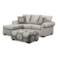 Light Gray Sectional Sofa with Reversible Chaise J911