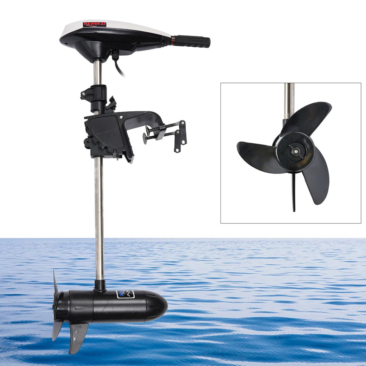Electric Outboard Trolling Motor Boat Motor, 45lbs Thrust K547336