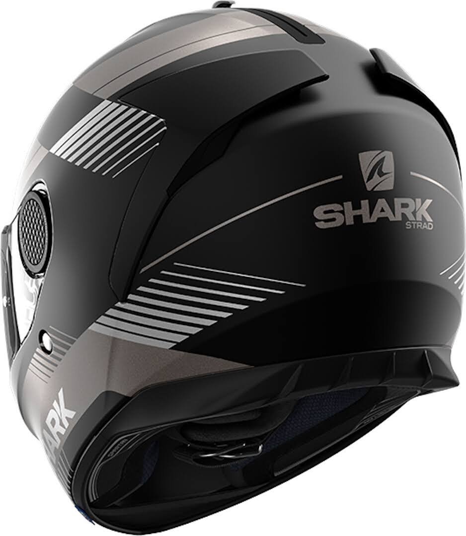 Black Anthracite Silver Motorcycle Helmet L191