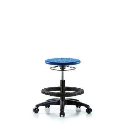Blue Height Adjustable Lab Stool with Casters I98737
