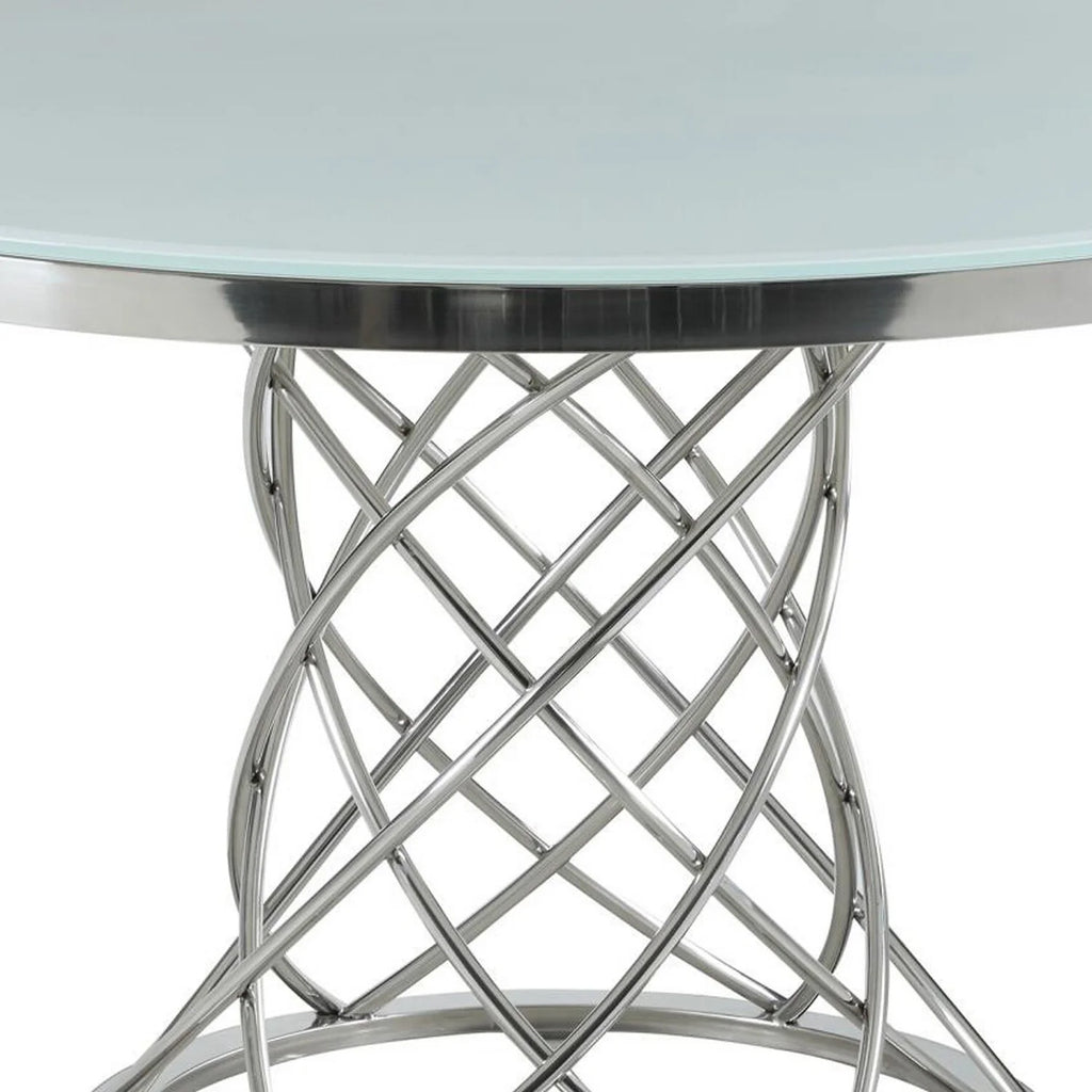 51 in. Round Glass Top Dining Table L94299