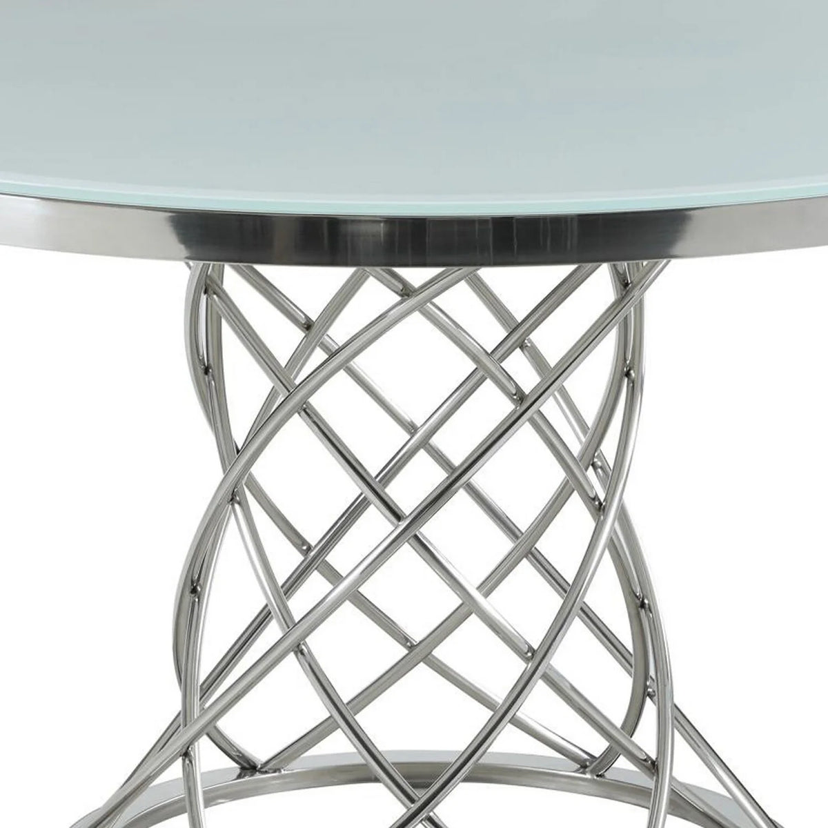 51 in. Round Glass Top Dining Table L94299