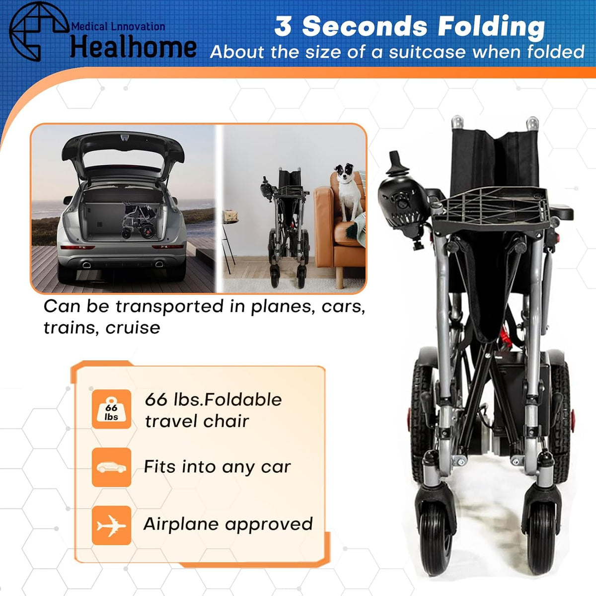 Portable Motorized Electric Wheelchair Z560774