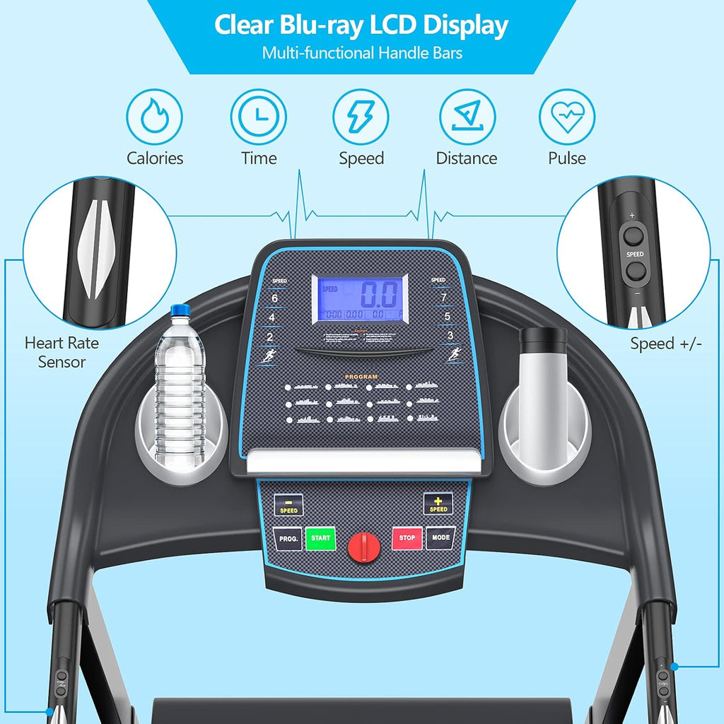 Foldable Treadmill with LCD Display Q581