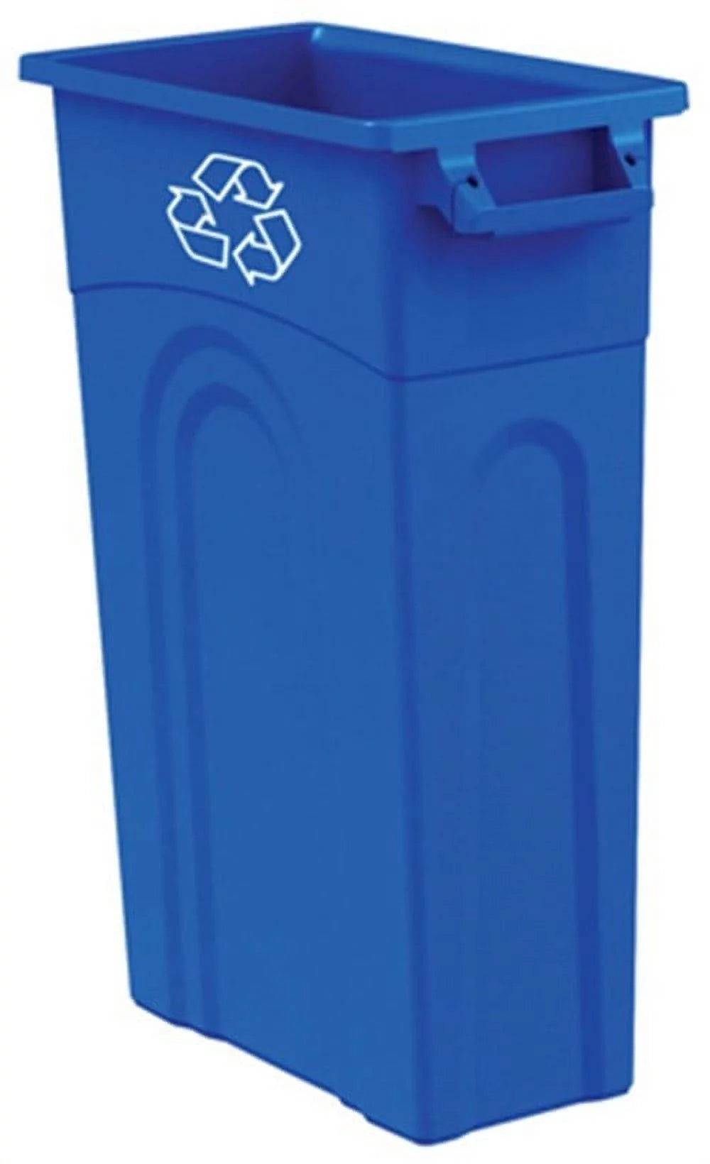 Slim Line Waste Container High Boy Blue 23-Gal E7497