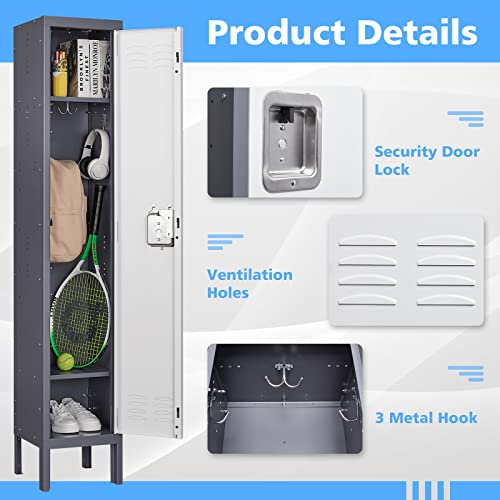 Gray 5 Door Steel Storage Cabinet W220