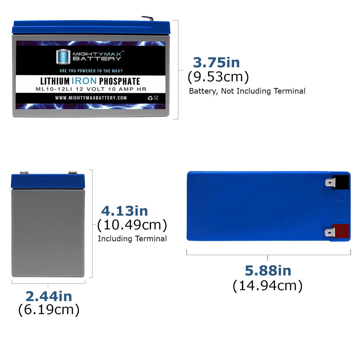 12V 10AH Lithium Replacement Battery 3 Pack Q81477