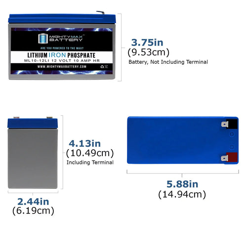 12V 10AH Lithium Replacement Battery 3 Pack Q81477