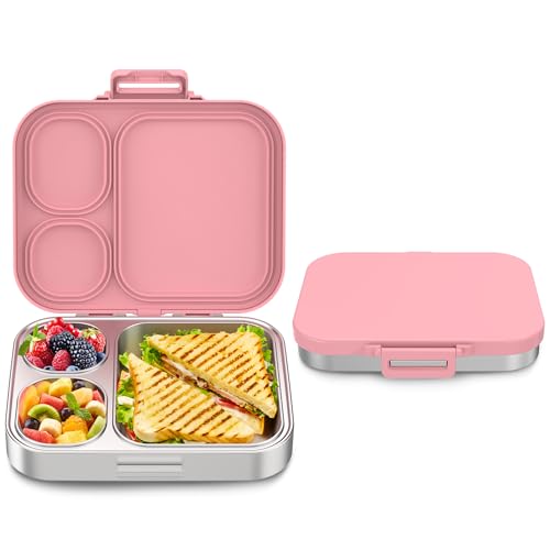 3 Compartment Leak Proof Stainless Steel Bento Box T479412
