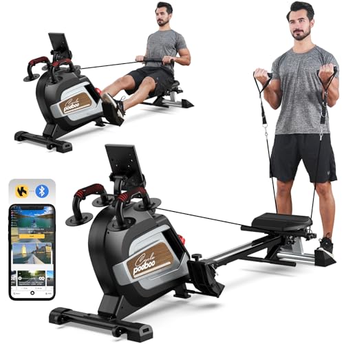 Magnetic Rowing Machine 360 LB Weight Capacity Folding Rower with Tablet Holder I87855