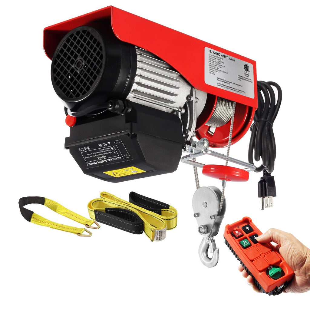 Electric Cable Hoist with Wireless Remote Control, 38ft Lift Height V798