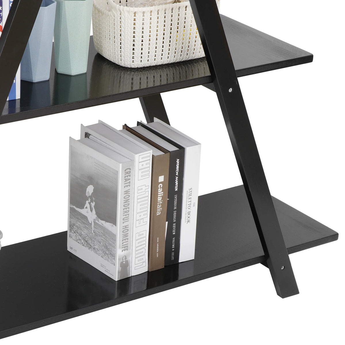 4-Shelves Open Bookcase Black B91471