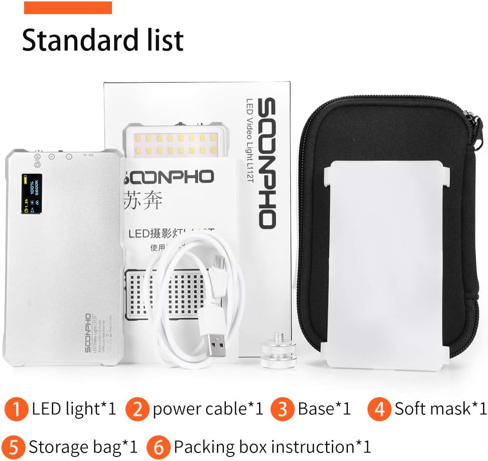 Portable LED Video Light with Rechargeable Battery B5129