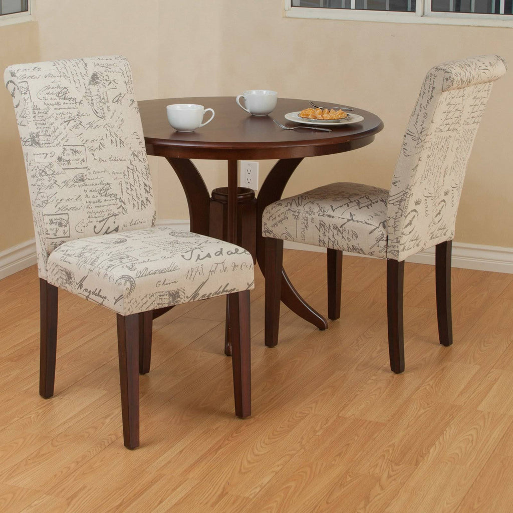 Beige Linen Dining Chair Set of 2 R78987