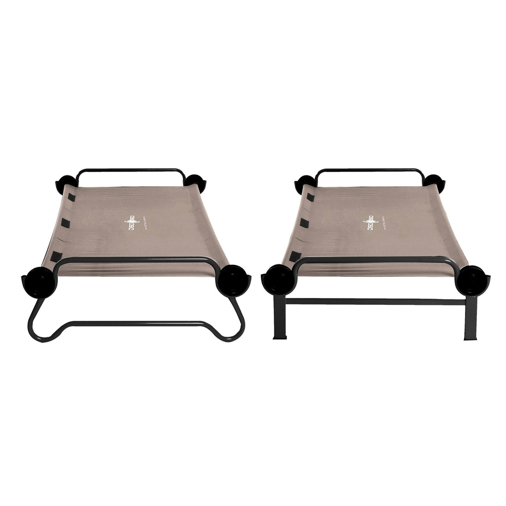 Tan Double Camping Cot with Organizers B294515