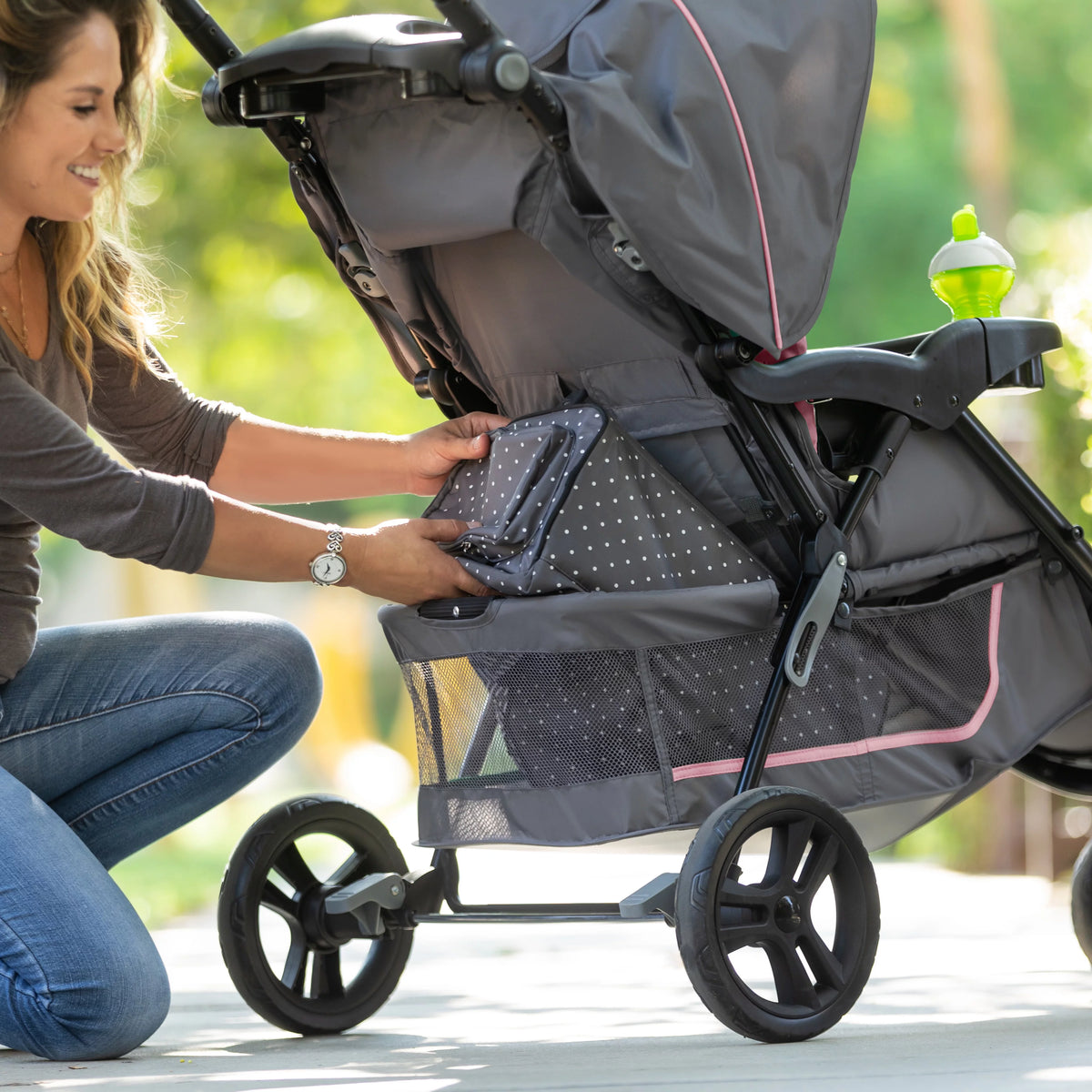 Pink Flamingo Travel System Stroller A6670