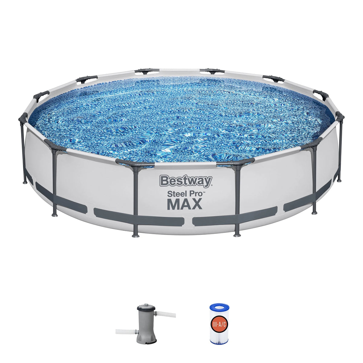 Steel Pro Max Swimming Pool Set with Filter Pump, 12' x 30 B748616