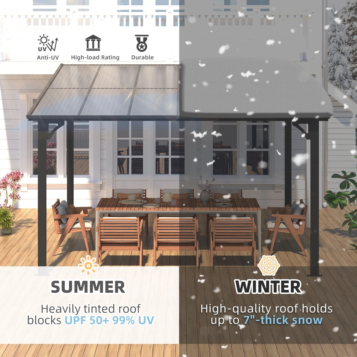10' x 12' Gray Hardtop Aluminum Gazebo Q14310