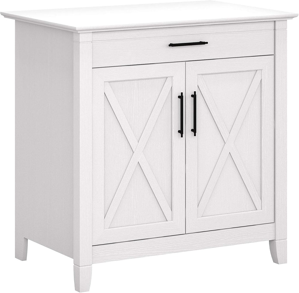 Secretary Desk with Keyboard Tray and Storage Cabinet B652985