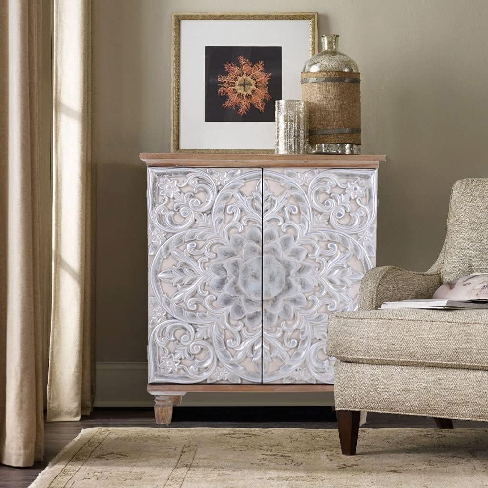 White 2 Door Storage Cabinet A532