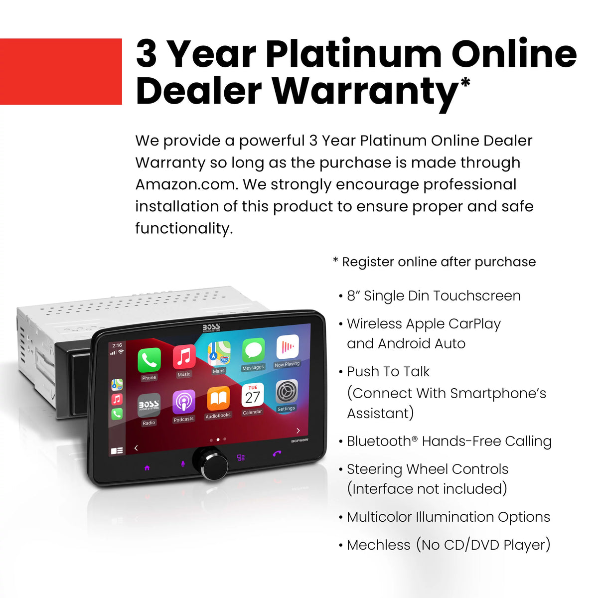 8” CarPlay Android Car Stereo D671