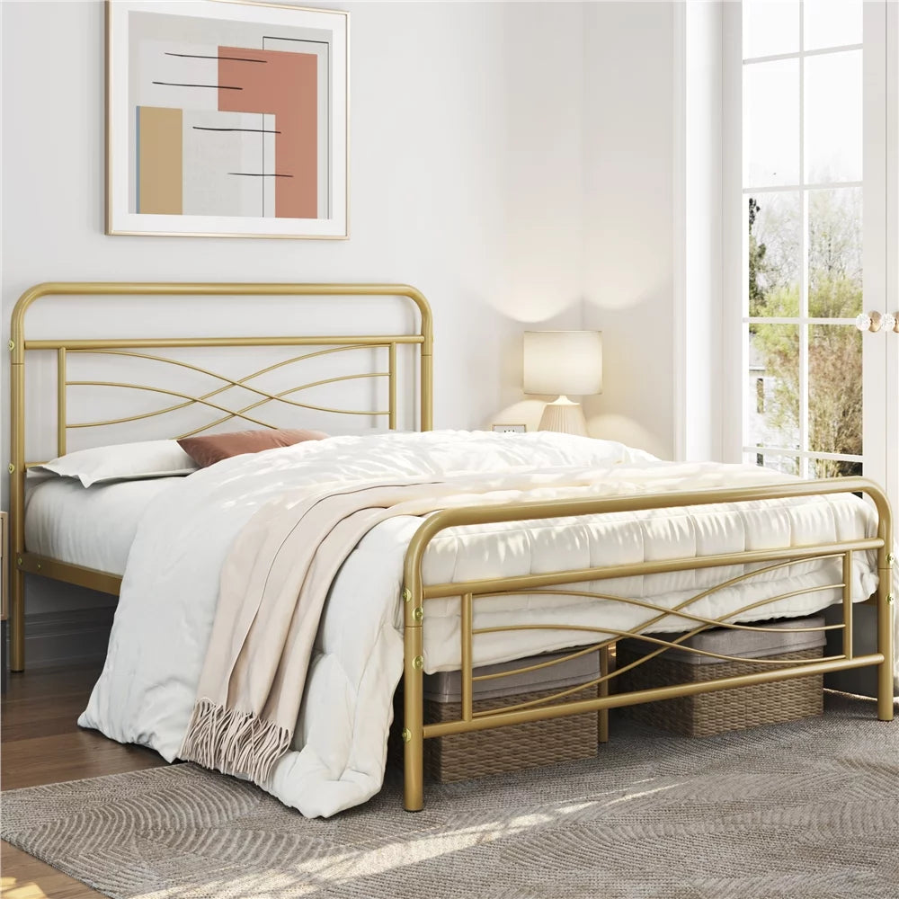 Black Metal Full Size Bed D306