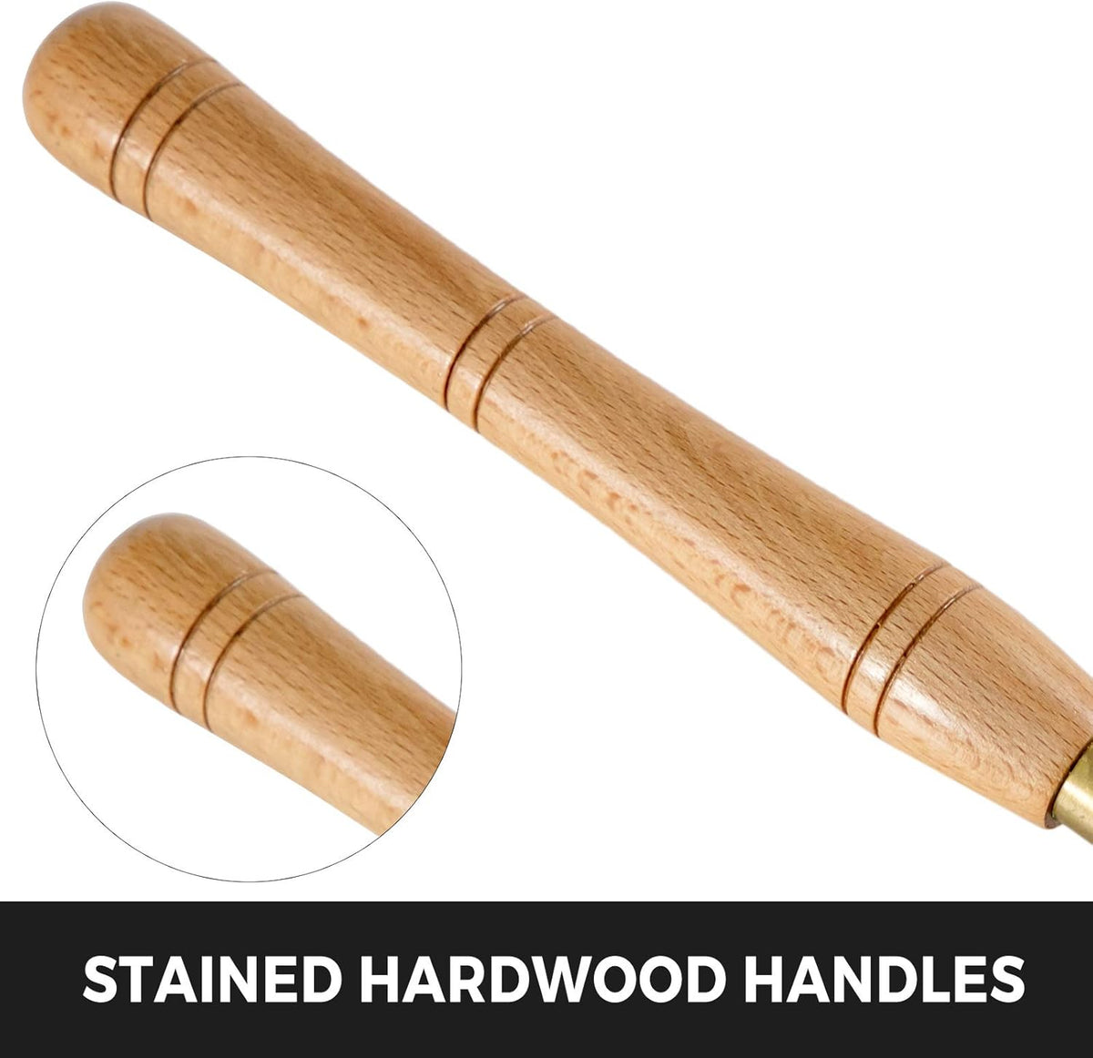 8 Pcs HSS Steel Wood Lathe Chisel Set with Wooden Storage Case U937986