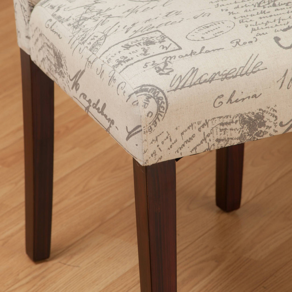 Beige Linen Dining Chair Set of 2 R78987