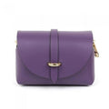 Purple Small Calfskin Leather Shoulder Handbag O1338
